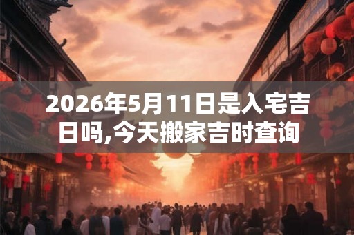 2026年5月11日是入宅吉日吗,今天搬家吉时查询