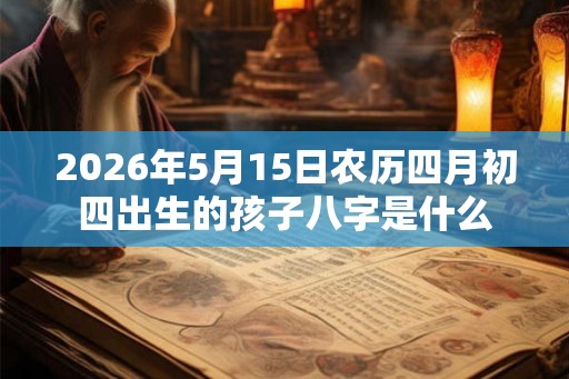 2026年5月15日农历四月初四出生的孩子八字是什么