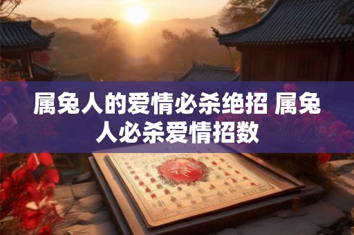属兔人的爱情必杀绝招 属兔人必杀爱情招数