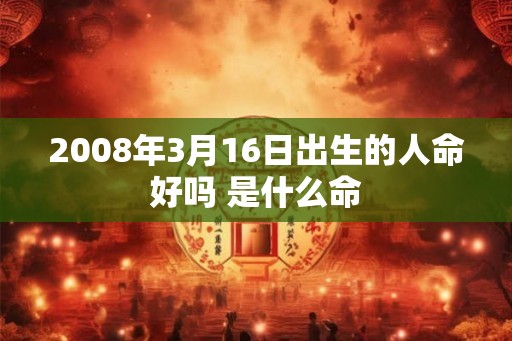 2008年3月16日出生的人命好吗 是什么命