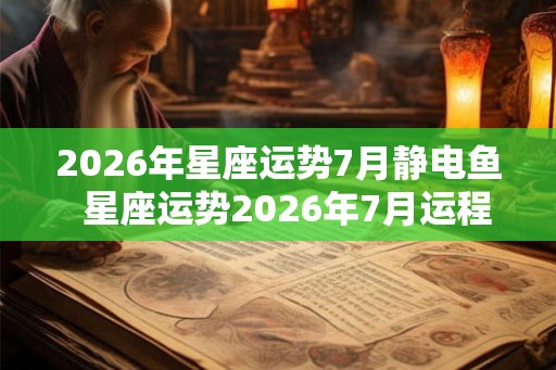 2026年星座运势7月静电鱼  星座运势2026年7月运程