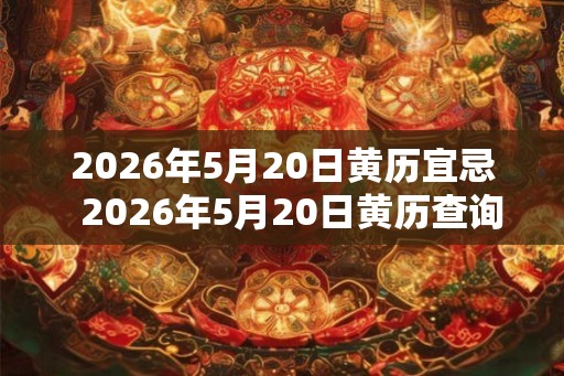 2026年5月20日黄历宜忌  2026年5月20日黄历查询