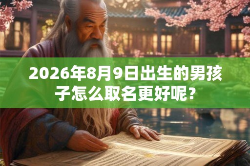 2026年8月9日出生的男孩子怎么取名更好呢？