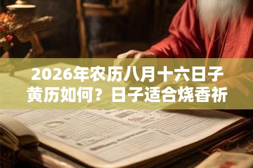 2026年农历八月十六日子黄历如何？日子适合烧香祈福吗？