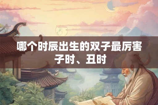 哪个时辰出生的双子最厉害 子时、丑时 哪个时辰出生的双子最厉害 子时、丑时