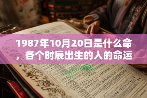1987年10月20日是什么命，各个时辰出生的人的命运