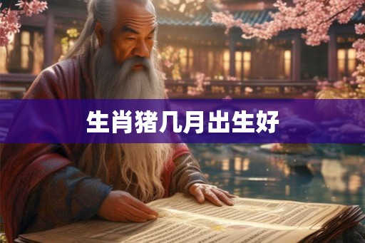 生肖猪几月出生好