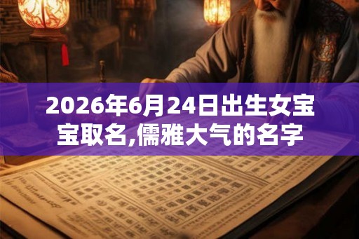 2026年6月24日出生女宝宝取名,儒雅大气的名字