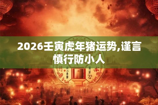 2026壬寅虎年猪运势,谨言慎行防小人