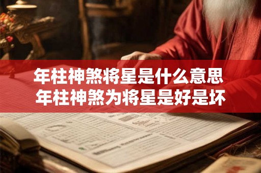 年柱神煞将星是什么意思 年柱神煞为将星是好是坏