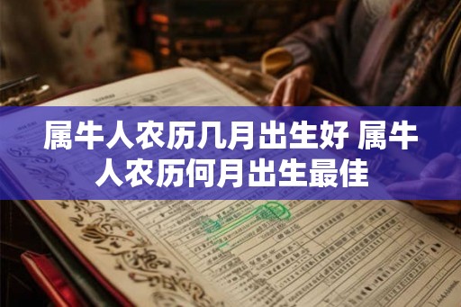 属牛人农历几月出生好 属牛人农历何月出生最佳