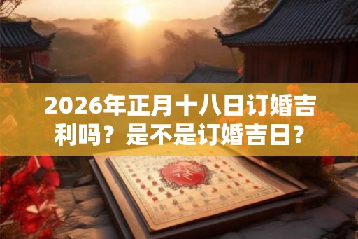 2026年正月十八日订婚吉利吗？是不是订婚吉日？