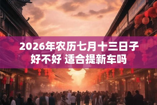 2026年农历七月十三日子好不好 适合提新车吗