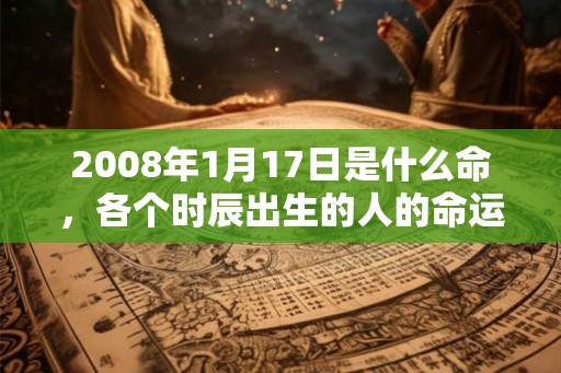 2008年1月17日是什么命，各个时辰出生的人的命运