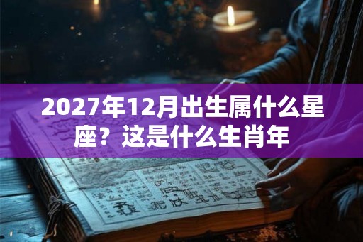 2027年12月出生属什么星座？这是什么生肖年