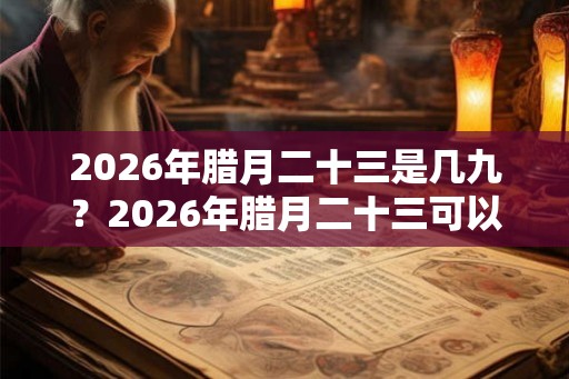 2026年腊月二十三是几九?2026年腊月二十三可以搬家吗? 2026年腊月二十三是几九?2026年腊月二十三可以搬家吗?
