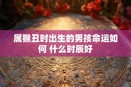 属猴丑时出生的男孩命运如何 什么时辰好