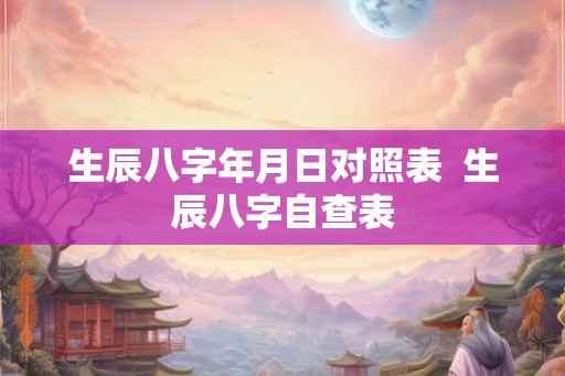 生辰八字年月日对照表 生辰八字自查表 生辰八字年月日对照表 生辰八字自查表