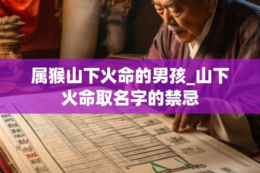 属猴山下火命的男孩_山下火命取名字的禁忌