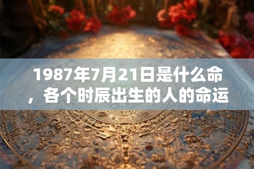 1987年7月21日是什么命，各个时辰出生的人的命运