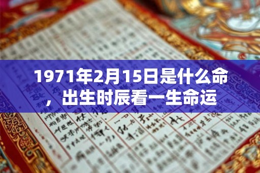 1971年2月15日是什么命,出生时辰看一生命运 1971年2月15日是什么命,出生时辰看一生命运