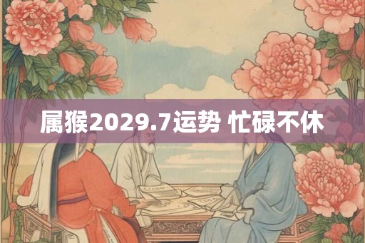 属猴2029.7运势 忙碌不休 属猴2029.7运势 忙碌不休