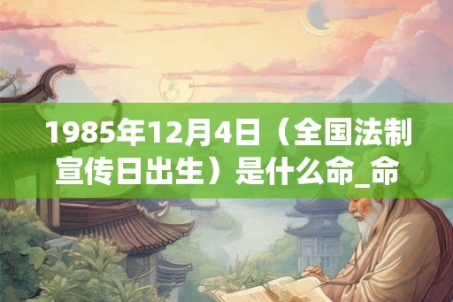 1985年12月4日（全国法制宣传日出生）是什么命_命运如何