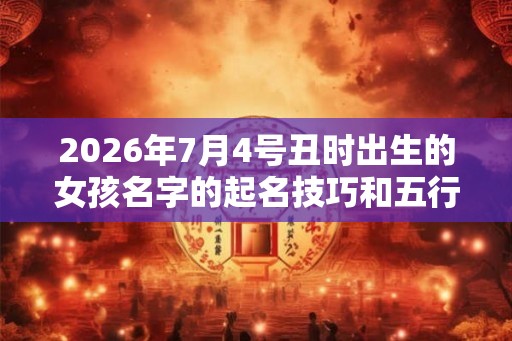 2026年7月4号丑时出生的女孩名字的起名技巧和五行八字 2026年7月4号丑时出生的女孩名字的起名技巧和五行八字