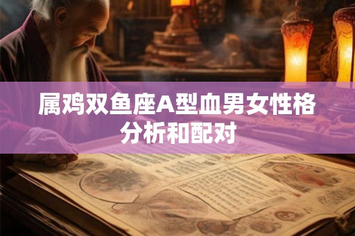 属鸡双鱼座A型血男女性格分析和配对