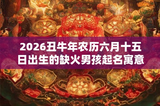 2026丑牛年农历六月十五日出生的缺火男孩起名寓意