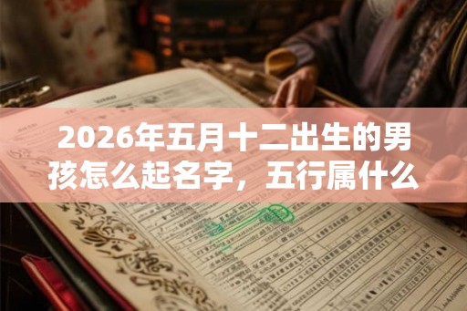2026年五月十二出生的男孩怎么起名字,五行属什么 2026年五月十二出生的男孩怎么起名字,五行属什么