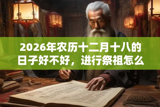 2026年农历十二月十八的日子好不好，进行祭祖怎么样？