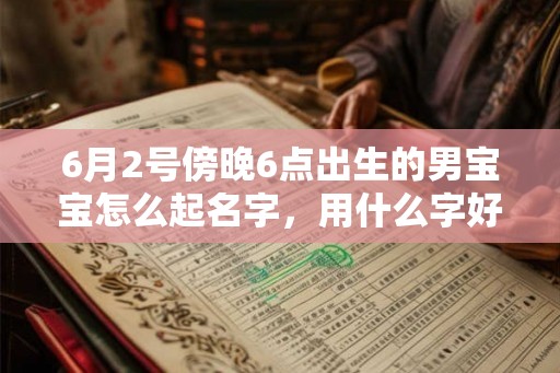 6月2号傍晚6点出生的男宝宝怎么起名字,用什么字好 6月2号傍晚6点出生的男宝宝怎么起名字,用什么字好