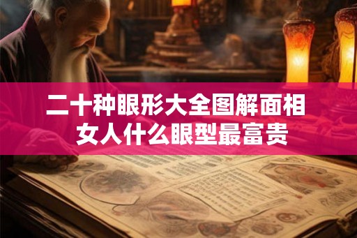 二十种眼形大全图解面相  女人什么眼型最富贵