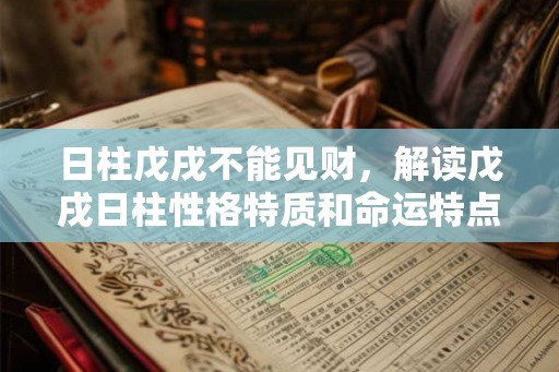 日柱戊戌不能见财，解读戊戌日柱性格特质和命运特点