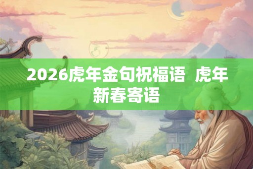 2026虎年金句祝福语 虎年新春寄语 2026虎年金句祝福语 虎年新春寄语