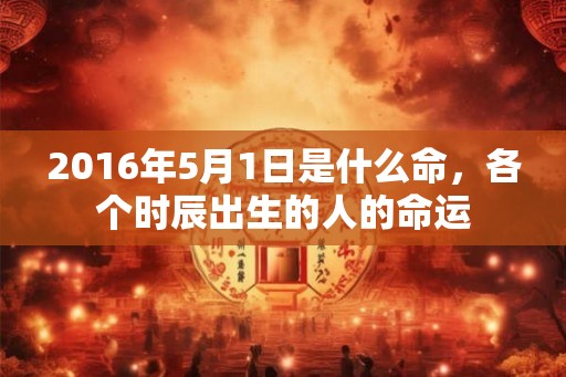 2016年5月1日是什么命,各个时辰出生的人的命运 2016年5月1日是什么命,各个时辰出生的人的命运