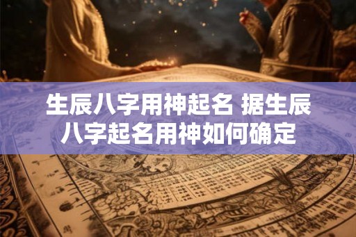 生辰八字用神起名 据生辰八字起名用神如何确定