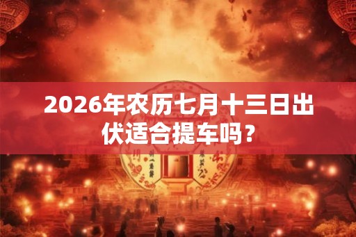 2026年农历七月十三日出伏适合提车吗？