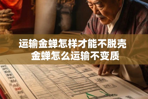 运输金蝉怎样才能不脱壳  金蝉怎么运输不变质