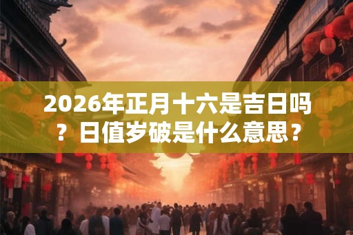 2026年正月十六是吉日吗？日值岁破是什么意思？