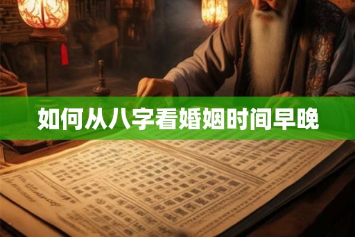 如何从八字看婚姻时间早晚