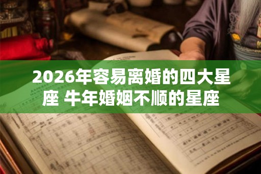 2026年容易离婚的四大星座 牛年婚姻不顺的星座