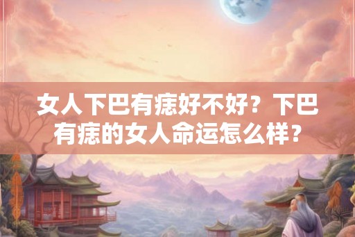 女人下巴有痣好不好？下巴有痣的女人命运怎么样？