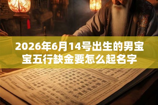 2026年6月14号出生的男宝宝五行缺金要怎么起名字