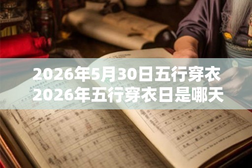 2026年5月30日五行穿衣 2026年五行穿衣日是哪天 2026年5月30日五行穿衣 2026年五行穿衣日是哪天