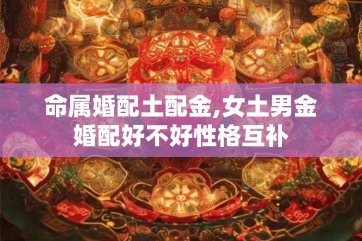 命属婚配土配金,女土男金婚配好不好性格互补