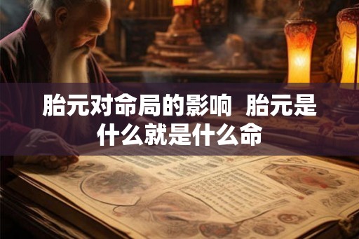 胎元对命局的影响  胎元是什么就是什么命