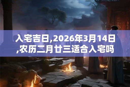 入宅吉日,2026年3月14日,农历二月廿三适合入宅吗