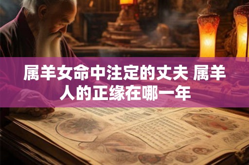 属羊女命中注定的丈夫 属羊人的正缘在哪一年 属羊女命中注定的丈夫 属羊人的正缘在哪一年